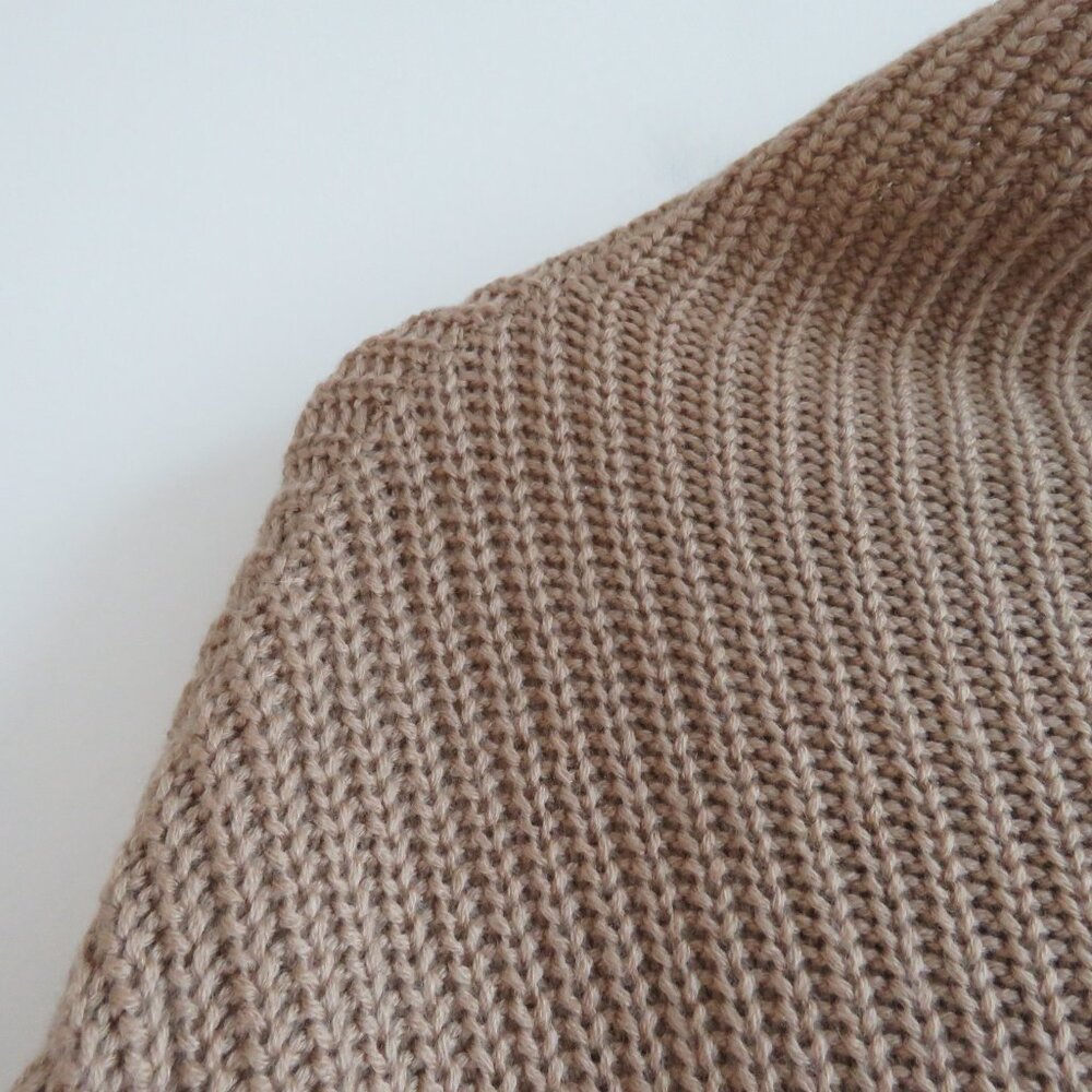 ARITZIA WILFRED Montpellier Merino Wool Chunky Knit Sweater Dress Constant Camel - Picture 5 of 15